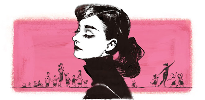 Google Doodle van Audrey Hepburn