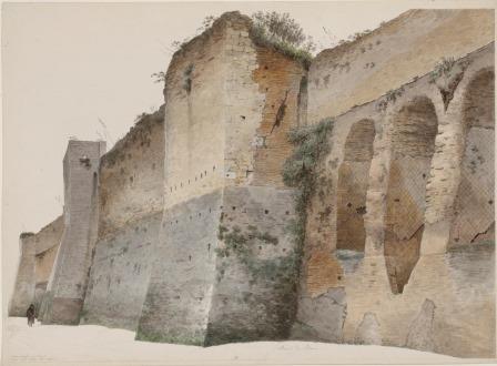 De Aureliaanse muur in Rome/ The Aurelian Wall in Rome, ca. 1810 CREDITS: J.A. Klip /Rijksmuseum