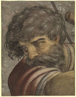 Beeld: Pieter Coecke van Aelst, Hoofd van een man (kartonfragment), private collection